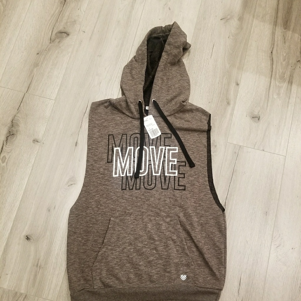 F21 sleeveless work out top hoodie